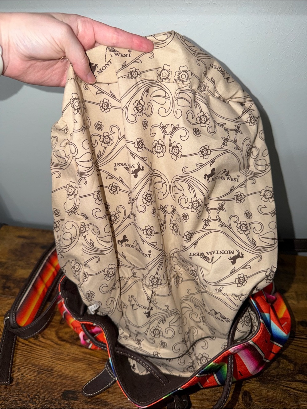 Montana West Colorful Santa Fe Sarape Backpack - Picture 12 of 16